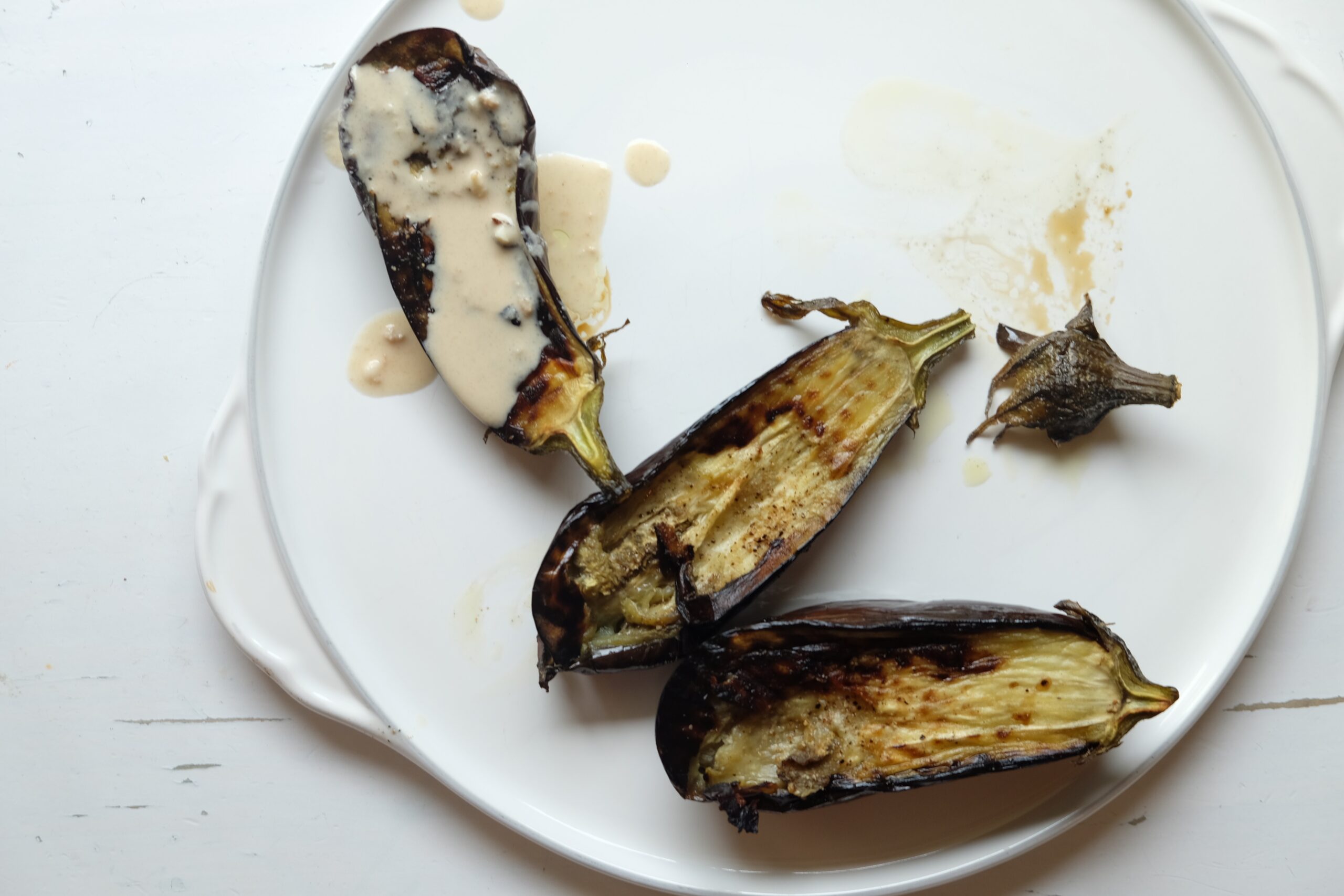 Roasted Eggplant with Tahini Sauce