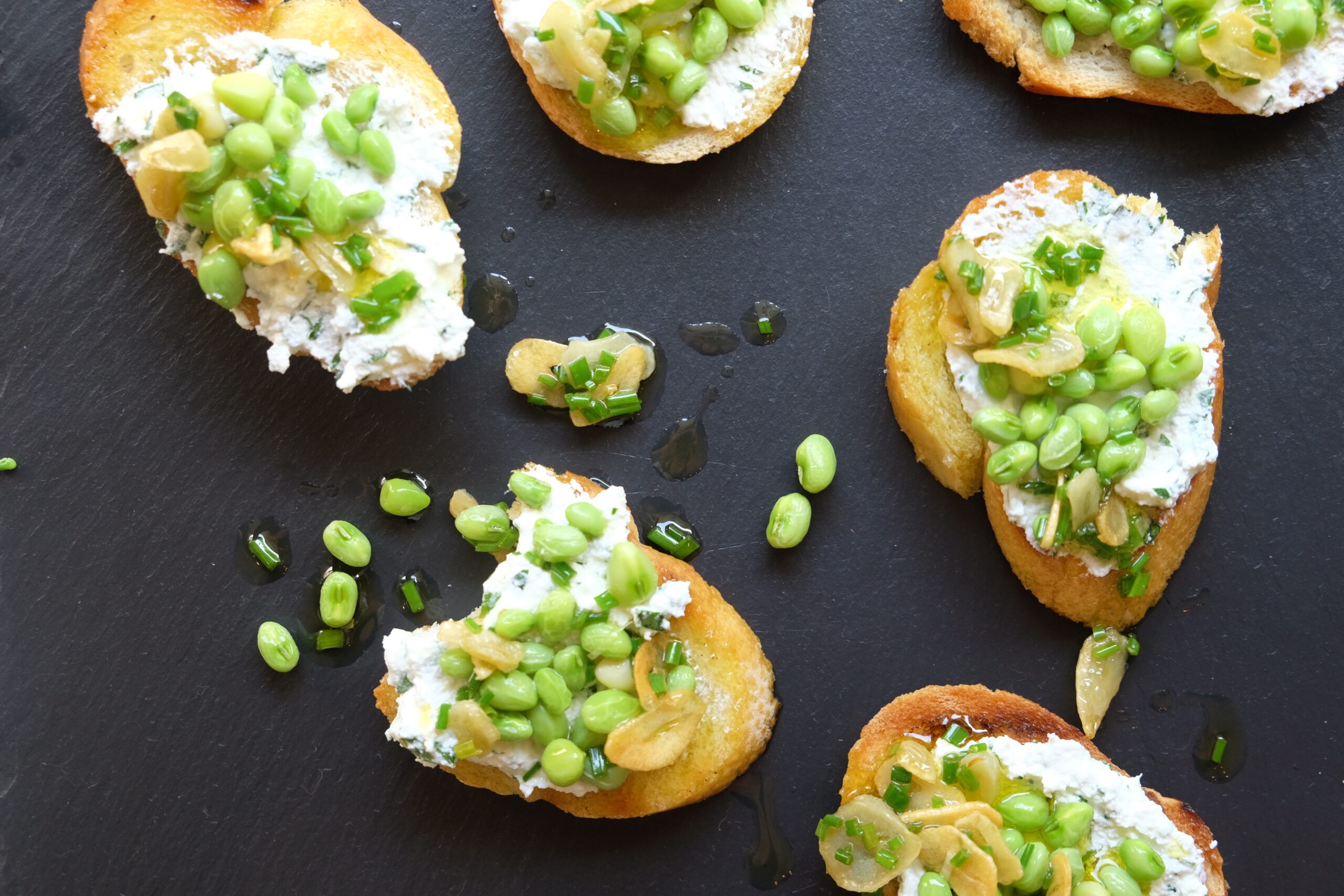 Southern Pea & Ricotta Bruschetta