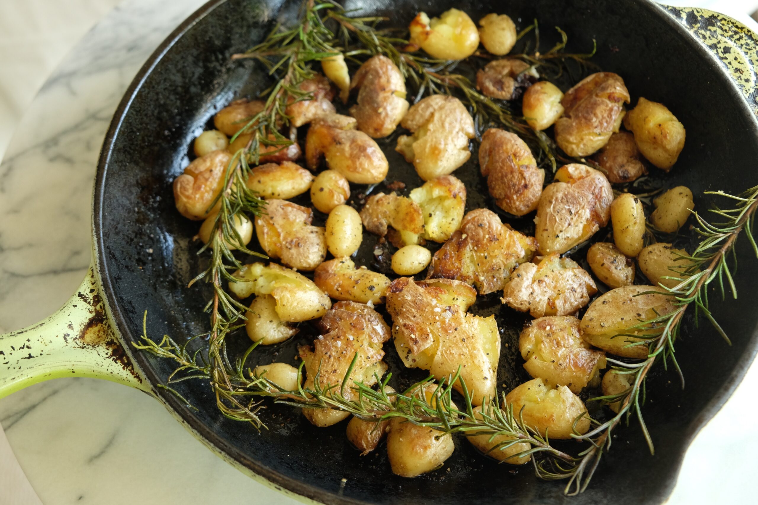 rosemary smashed potatoes