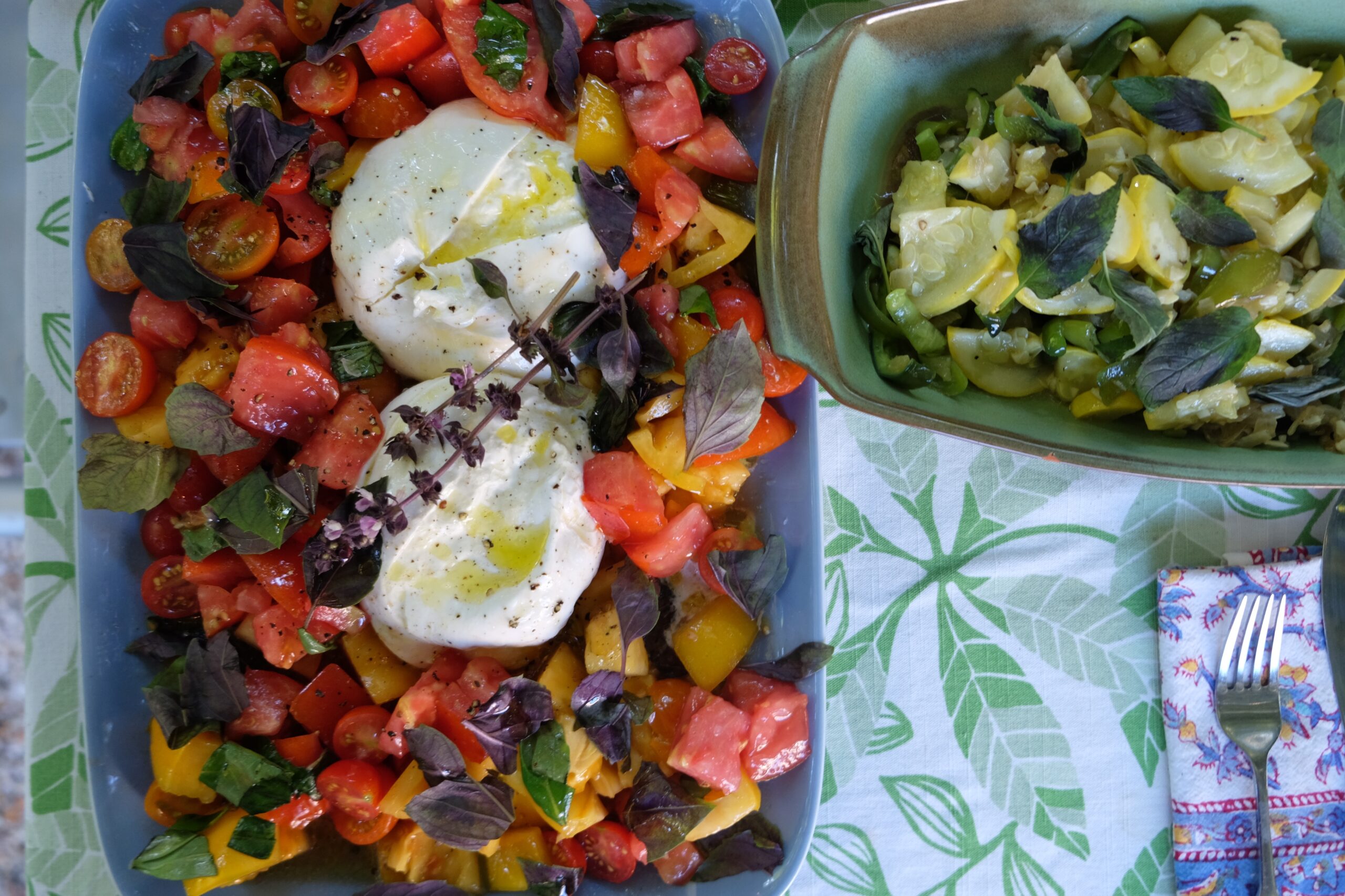 heirloom tomato + burrata salad