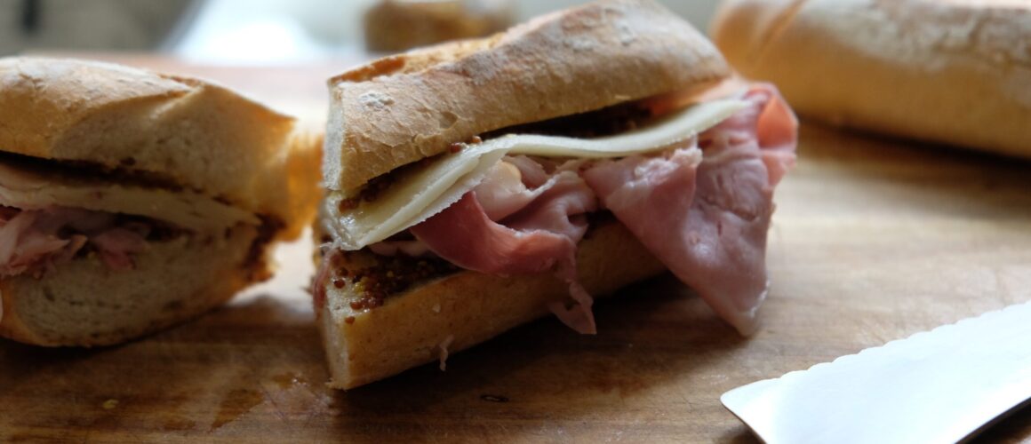 ham & swiss w/ dijon butter
